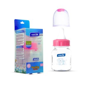 KIDLON GLASS FEEDER 2OZ PINK 60 ML